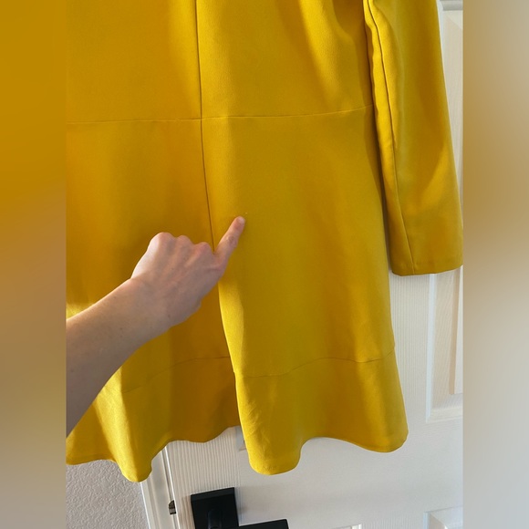ASOS Tuxedo Mini Dress Yellow Size 0 - Picture 9 of 11